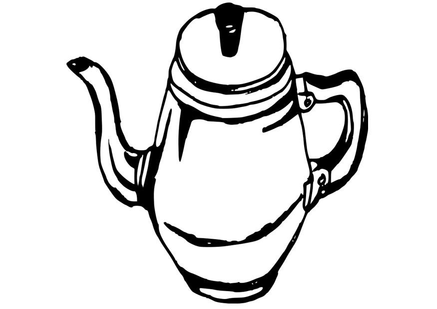 Disegno da colorare caffettiera