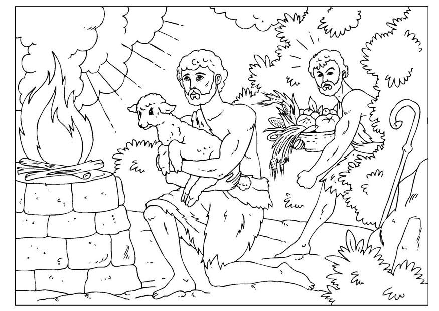 Disegno da colorare caino e abele