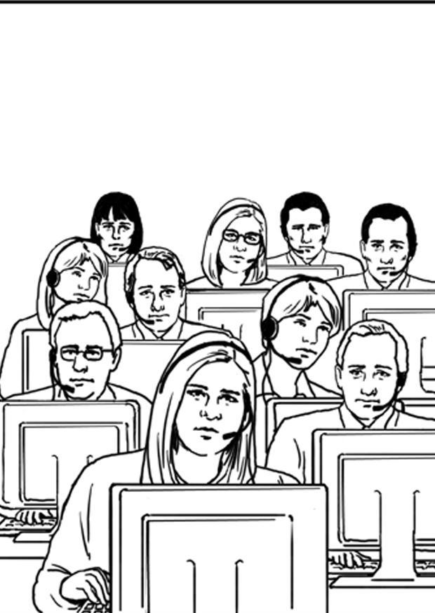 Disegno da colorare call center