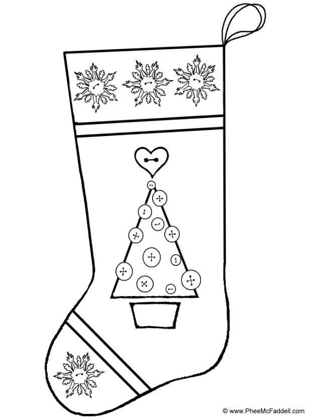 Disegno da colorare calza