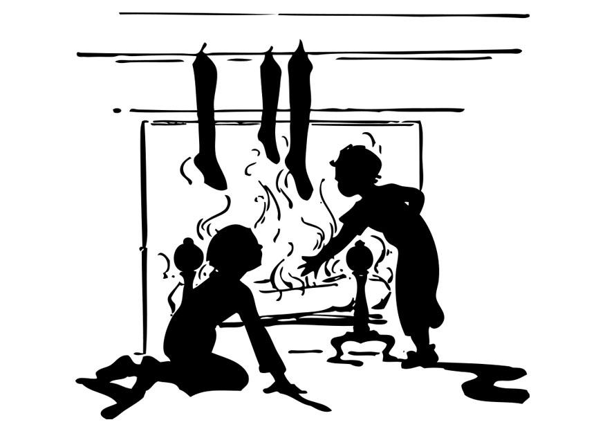 Disegno da colorare calzini di natale