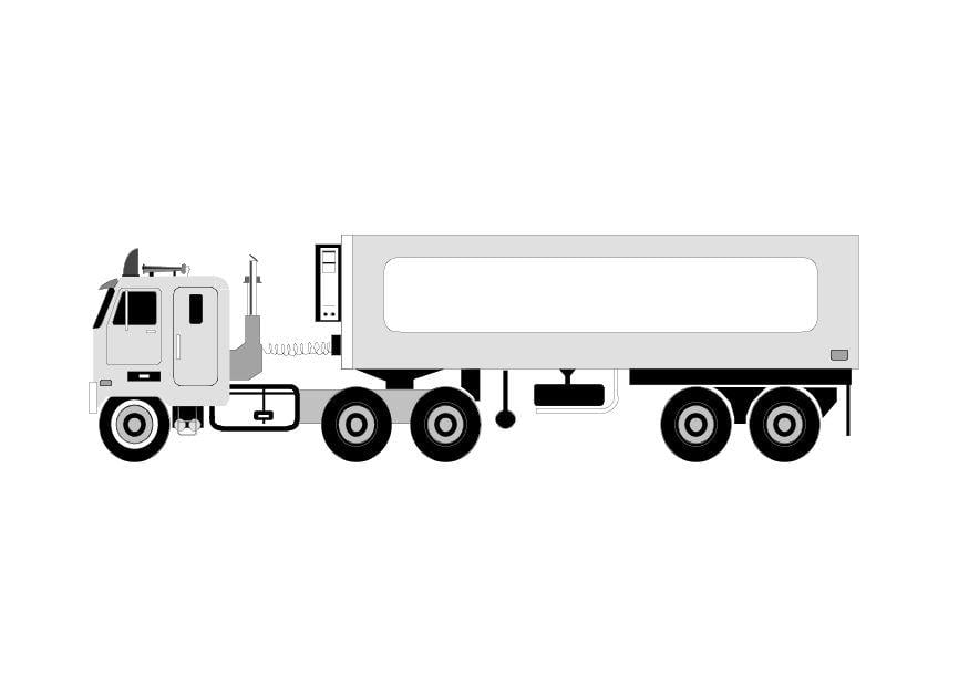 Disegno da colorare camion di trasporto