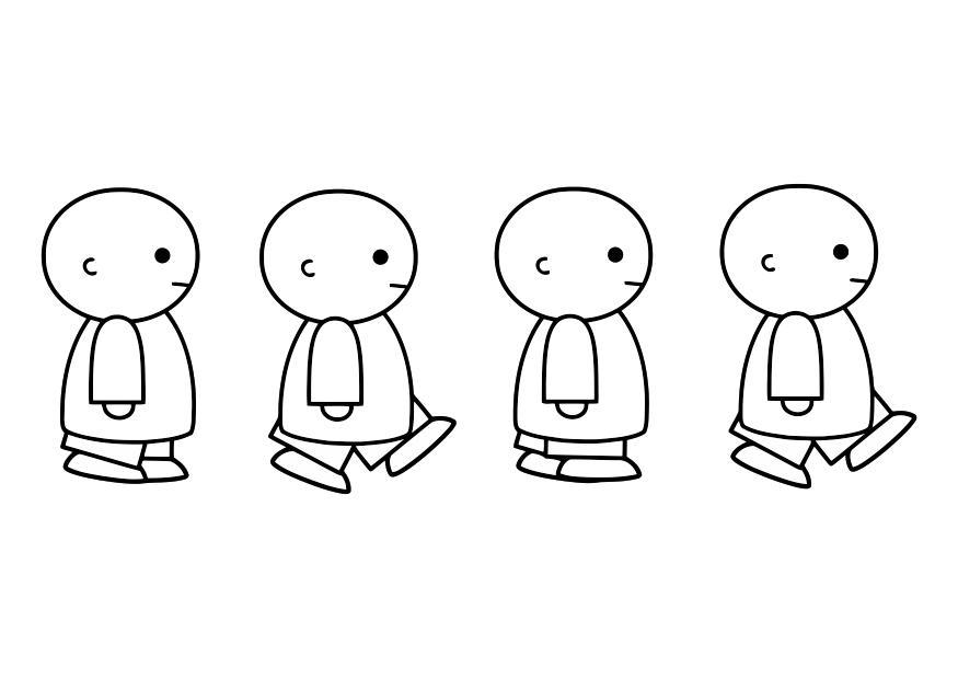 Disegno da colorare camminare