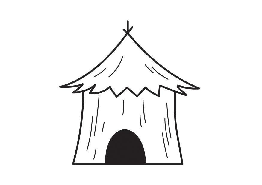 Disegno da colorare capanna