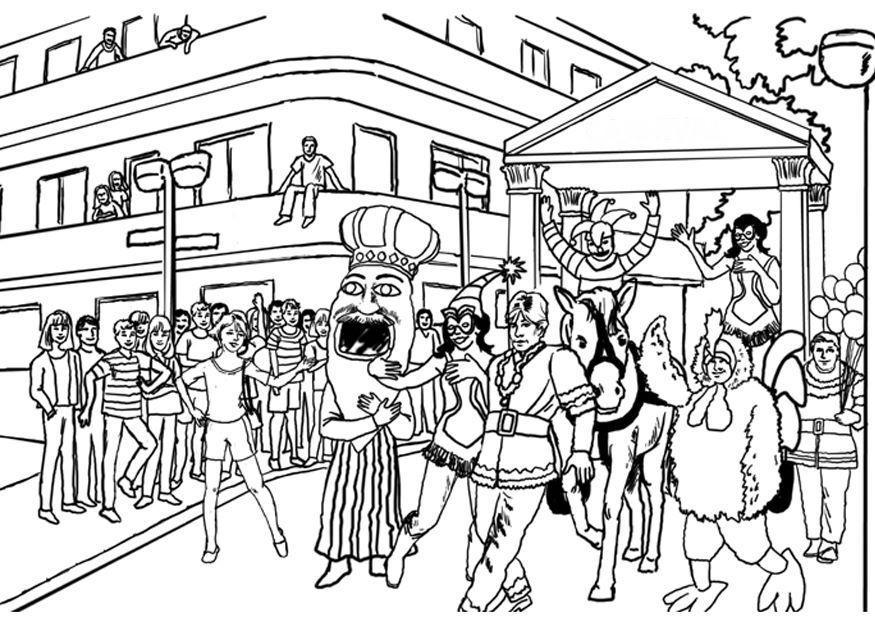 Disegno da colorare carnevale