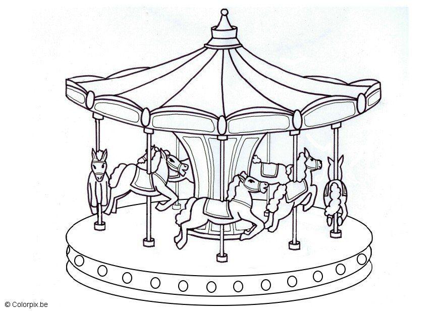 Disegno da colorare carosello