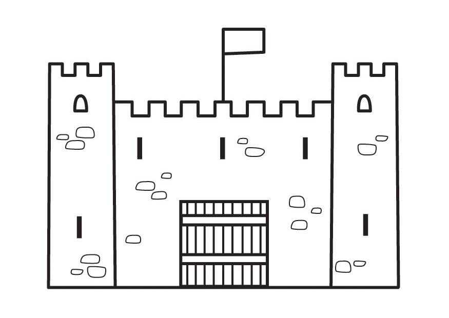 Disegno da colorare castello