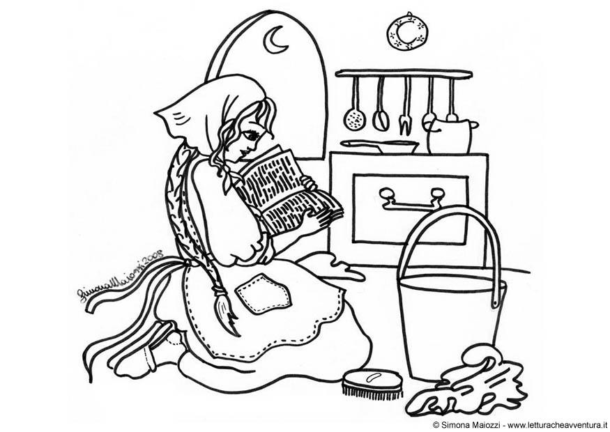 Disegno da colorare cenerentola