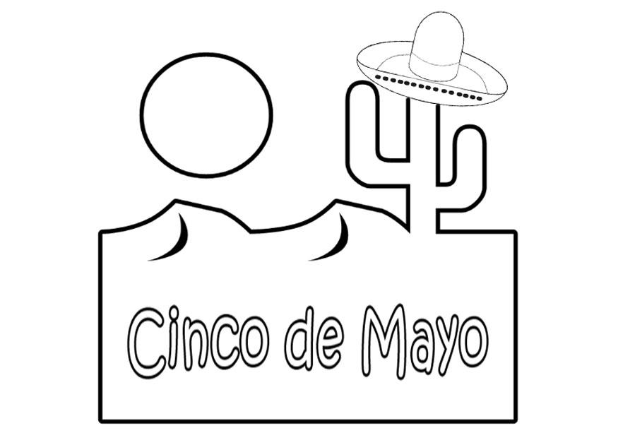 Disegno da colorare cinco de mayo