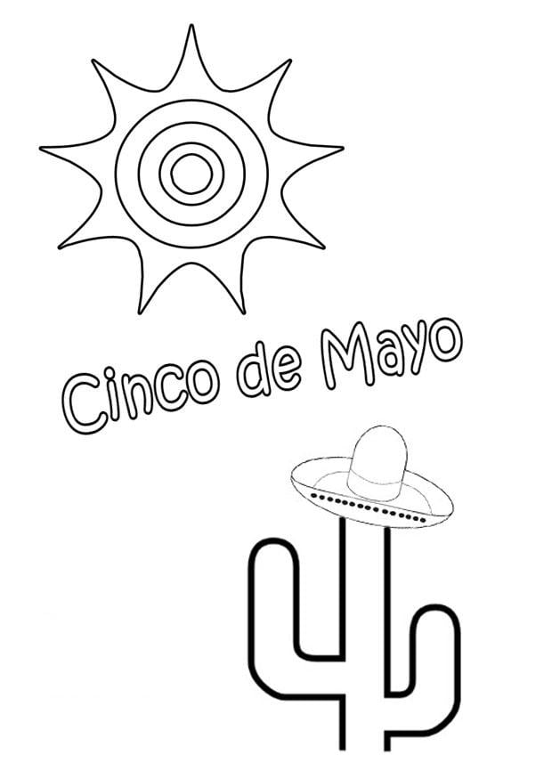Disegno da colorare cinco de mayo