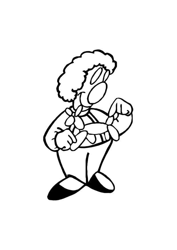 Disegno da colorare clown