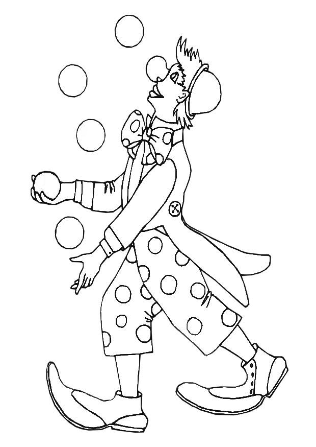 Disegno da colorare clown