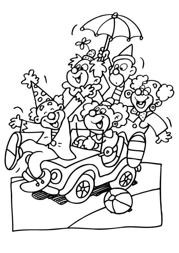 Disegno da colorare clowns