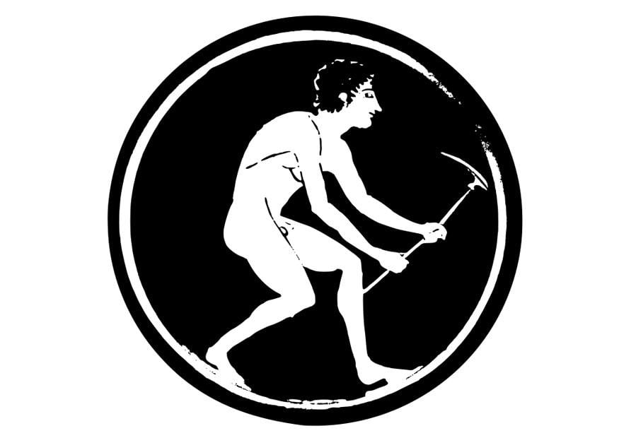 Disegno da colorare contadino greco