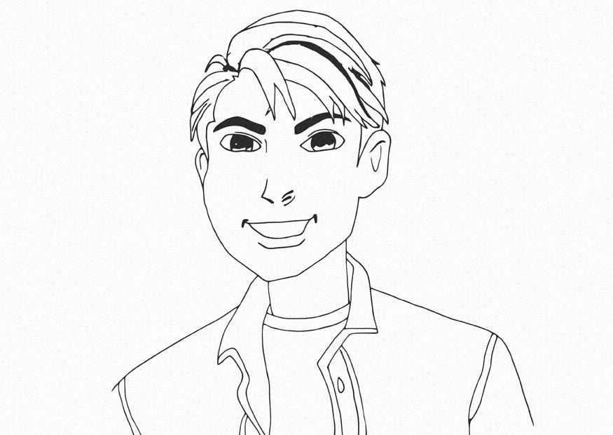 Disegno da colorare contento