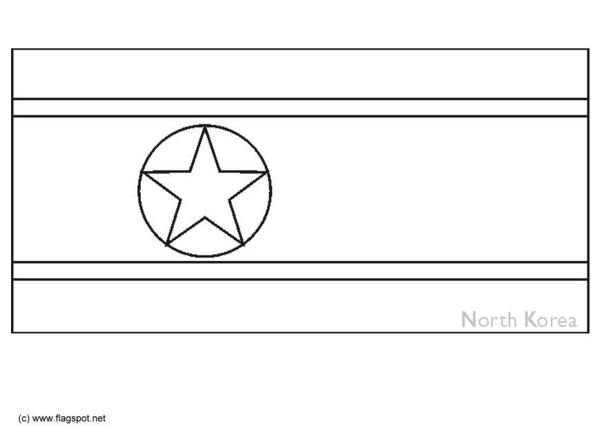 Disegno da colorare corea del nord