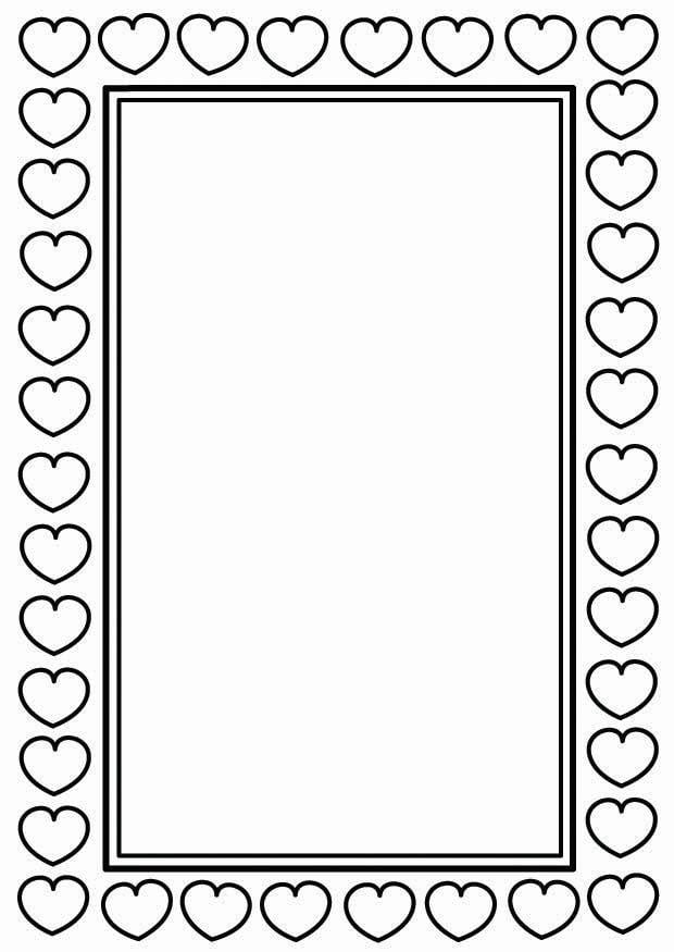 Disegno da colorare cornice di san valentino
