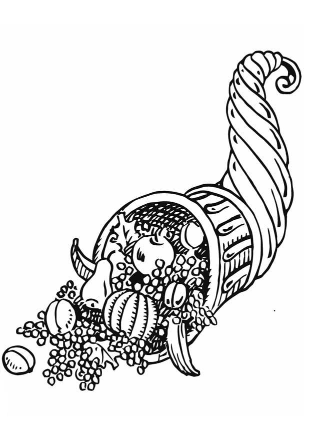 Disegno da colorare corno