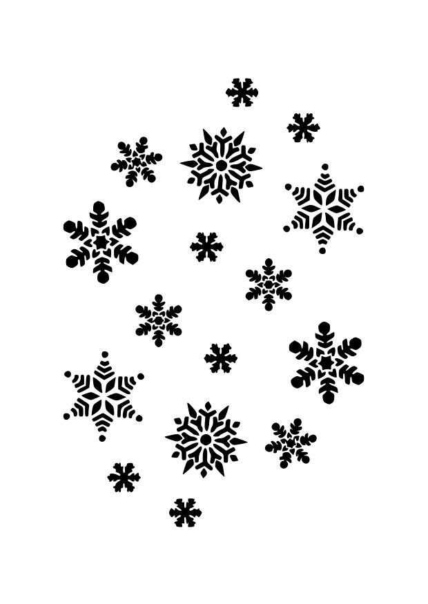 Disegno da colorare cristalli di ghiaccio