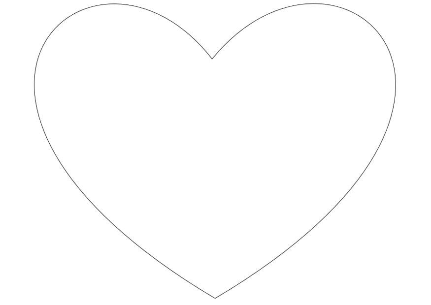 Disegno da colorare cuore semplice