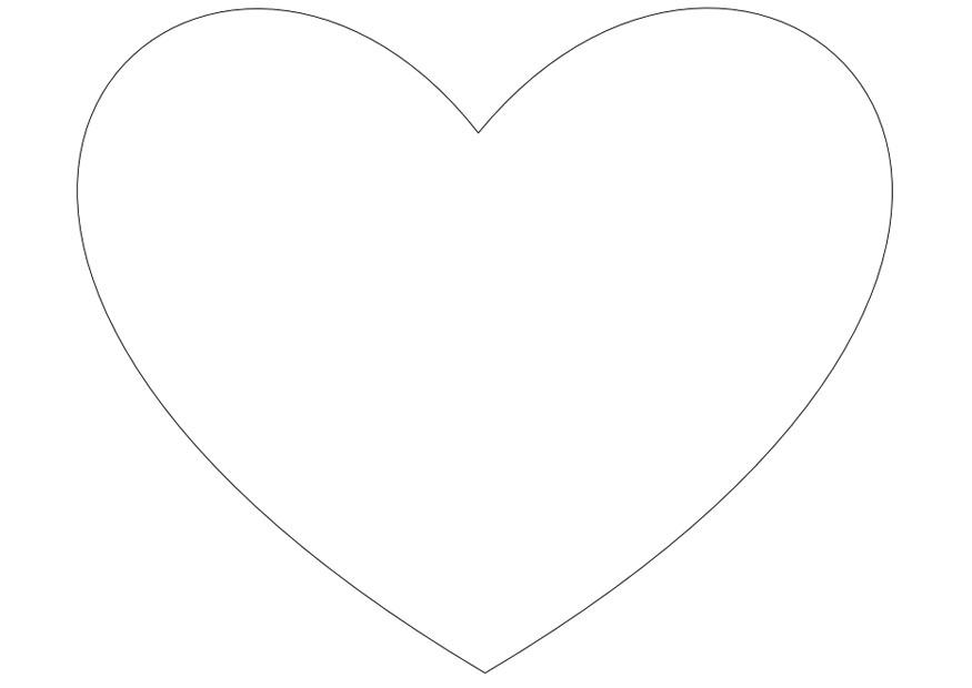 Disegno da colorare cuore semplice