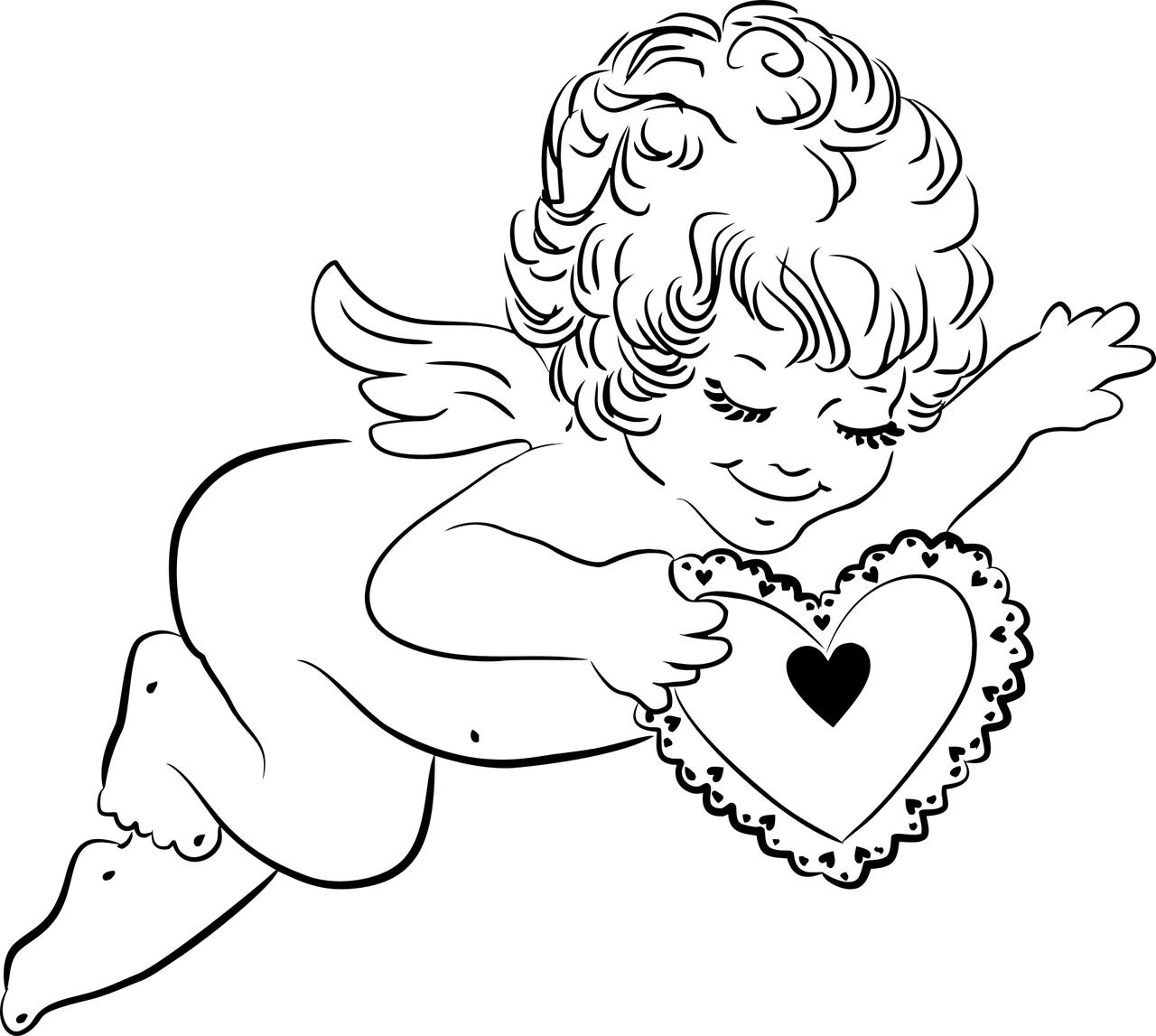 Disegno da colorare cupido