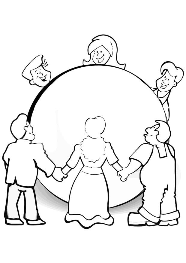 Disegno da colorare cura del mondo