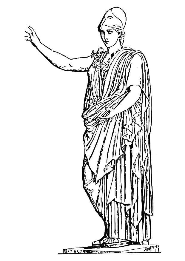 Disegno da colorare dea athena