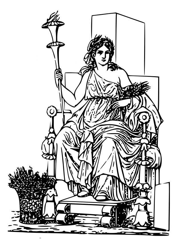 Disegno da colorare demetra