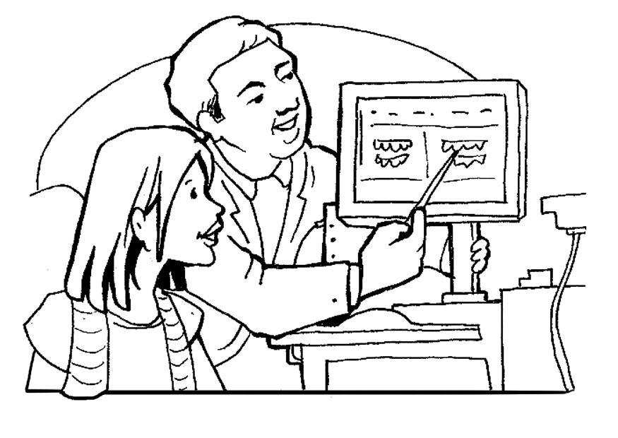 Disegno da colorare dentista