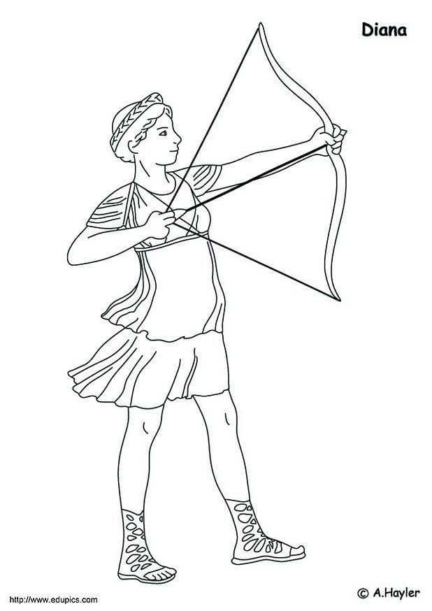 Disegno da colorare diana
