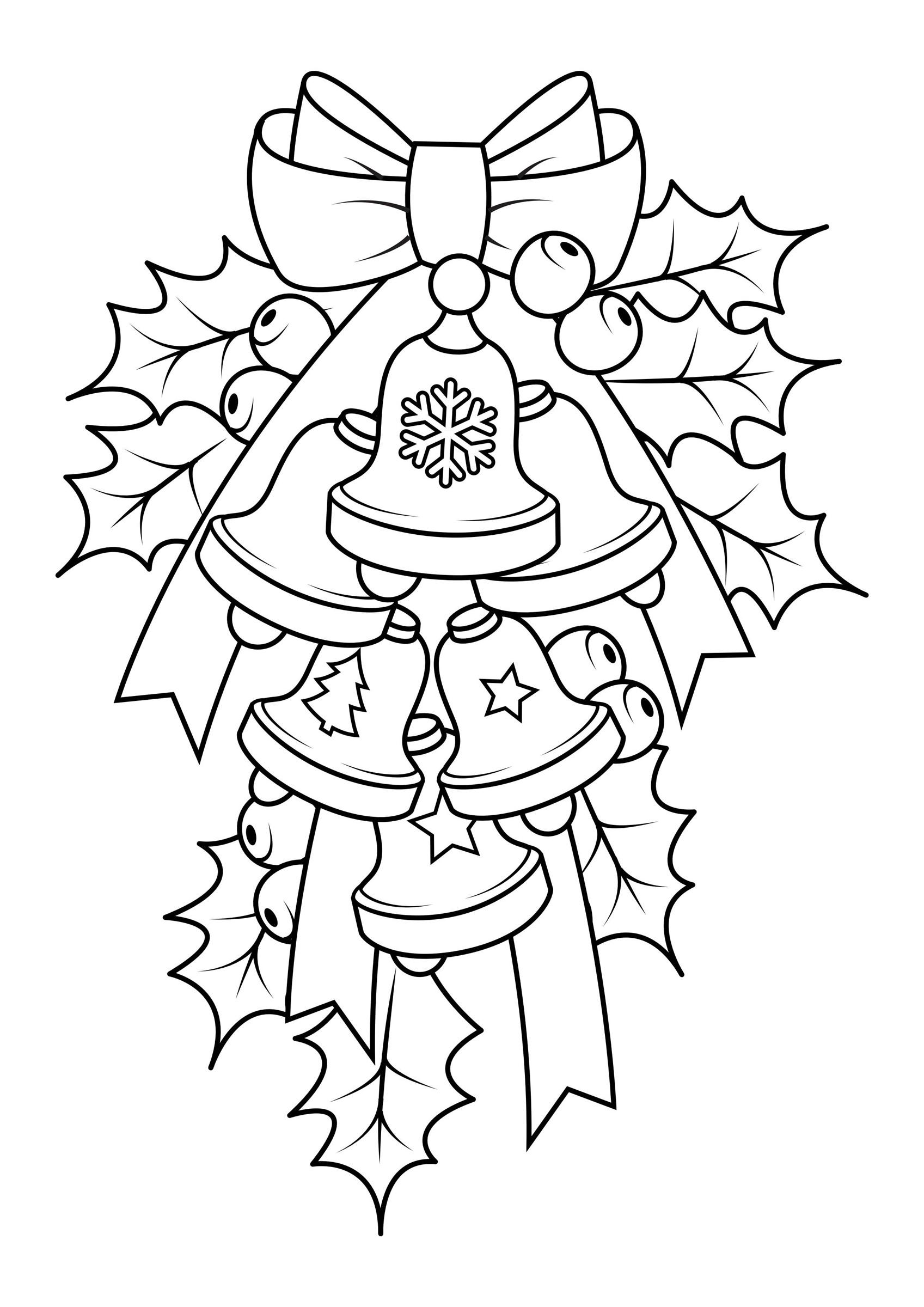 Disegno da colorare disposizione di natale