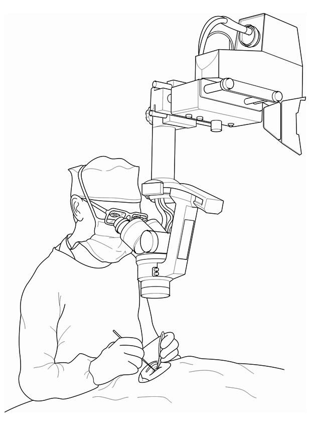 Disegno da colorare dottore - operazione