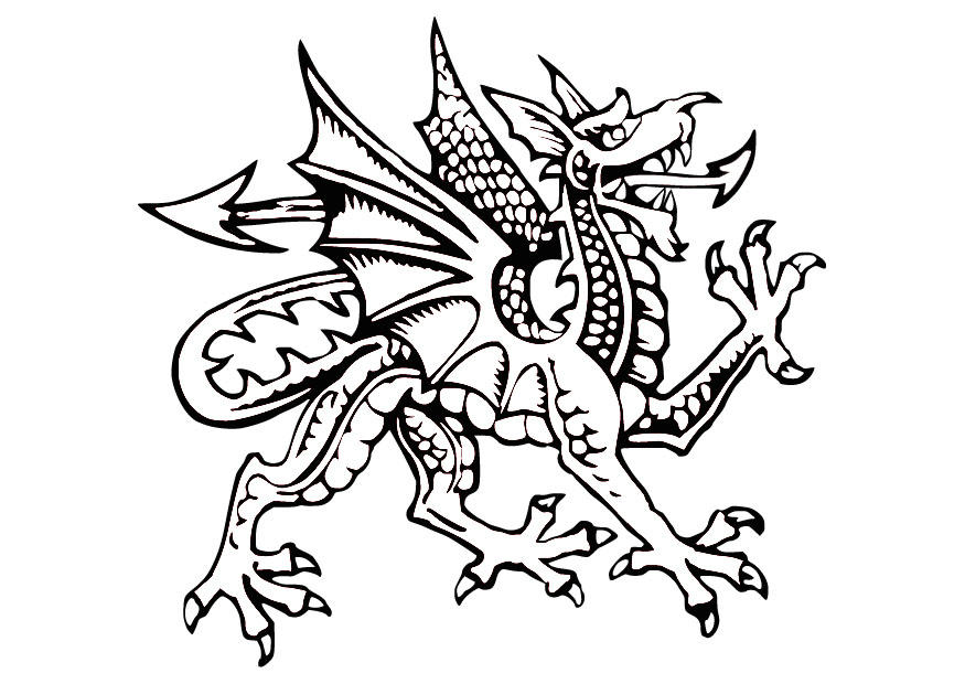Disegno da colorare drago
