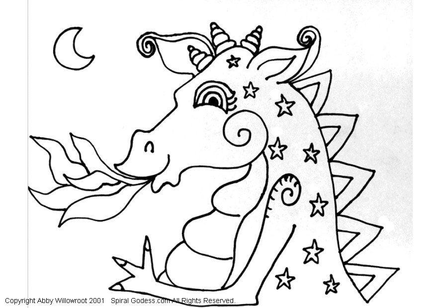 Disegno da colorare dragone