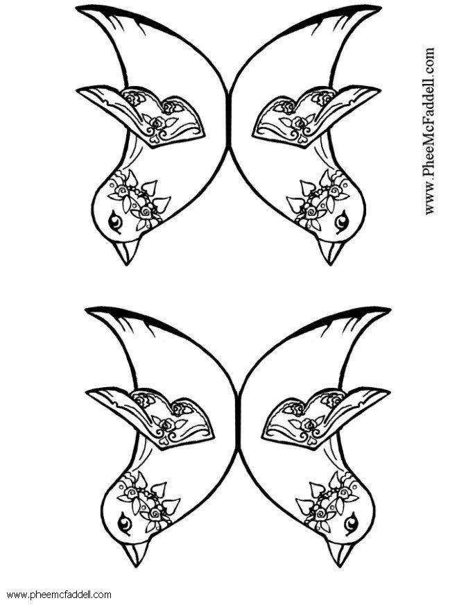 Disegno da colorare due uccelli