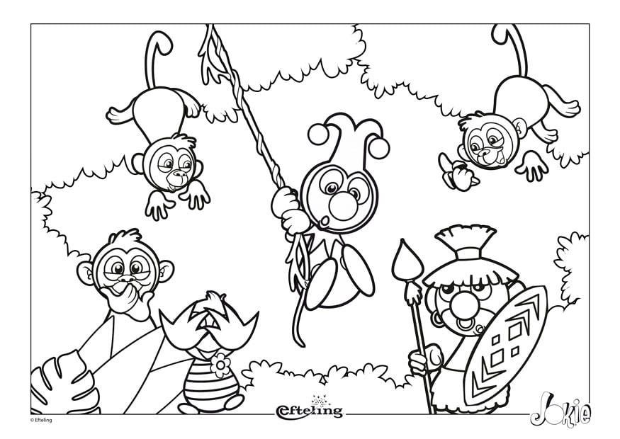Disegno da colorare efteling - africa