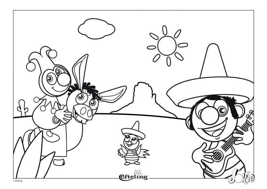 Disegno da colorare efteling - messico