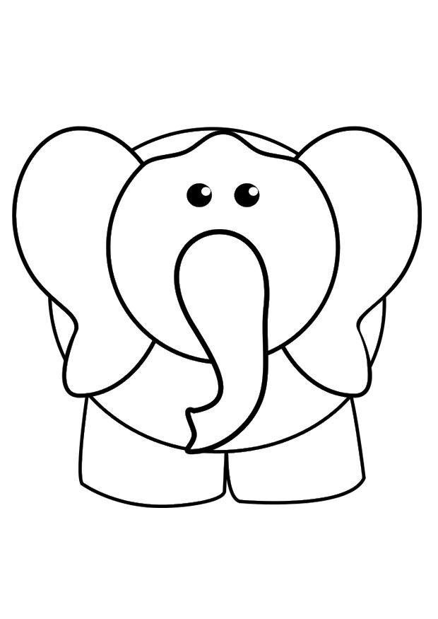 Disegno da colorare elefante