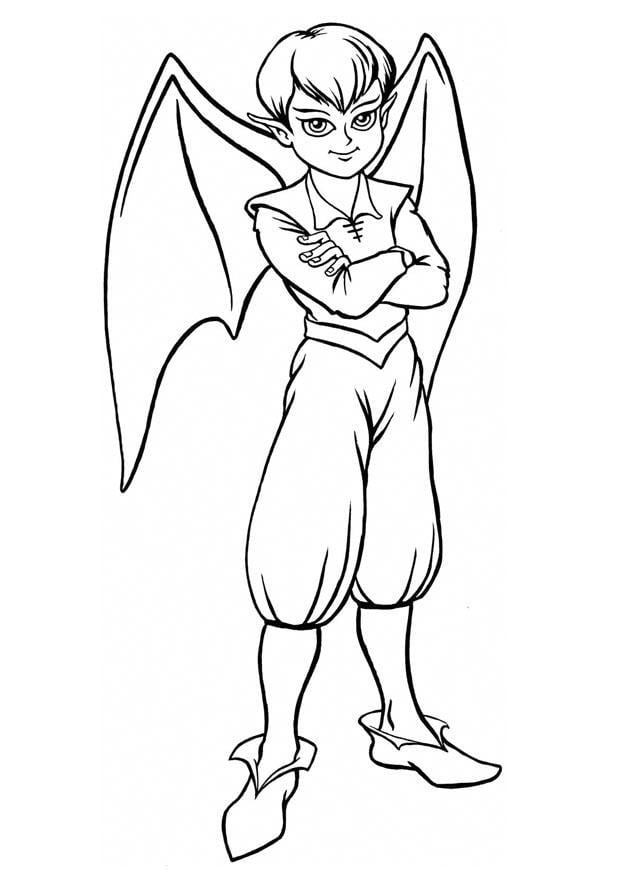Disegno da colorare elfo