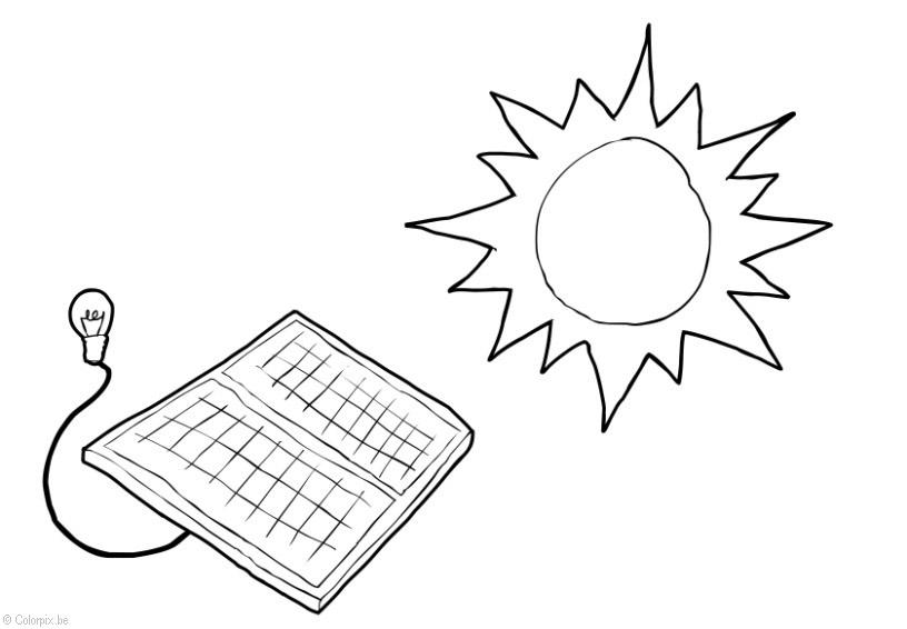 Disegno da colorare energia solare