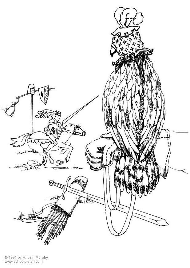 Disegno da colorare falconiere