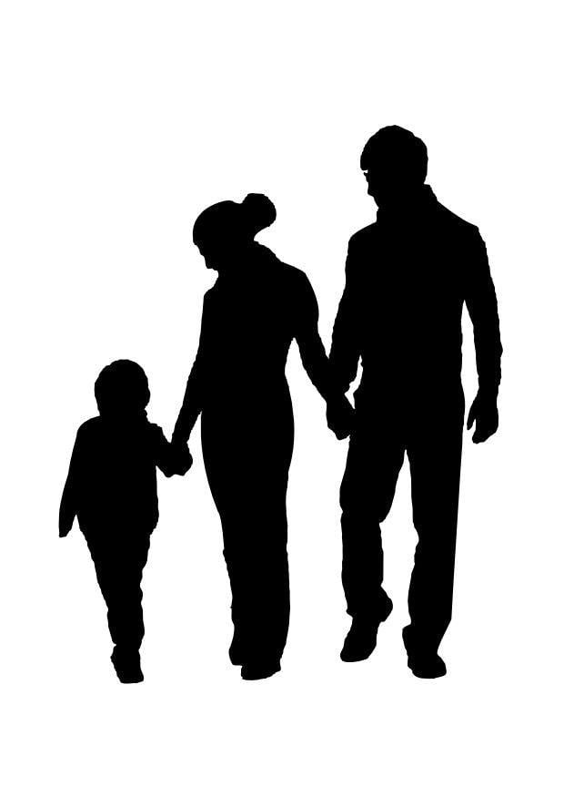 Disegno da colorare famiglia
