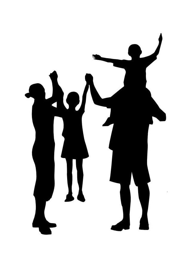 Disegno da colorare famiglia
