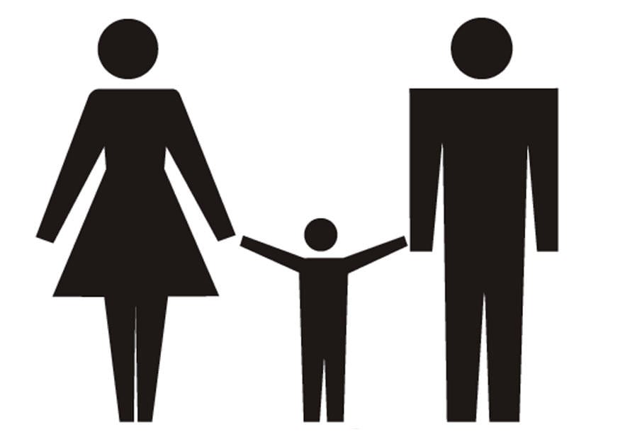 Disegno da colorare famiglia