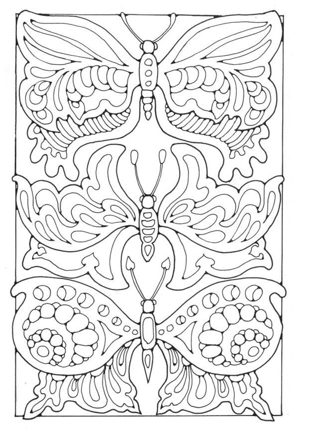 Disegno da colorare farfalle