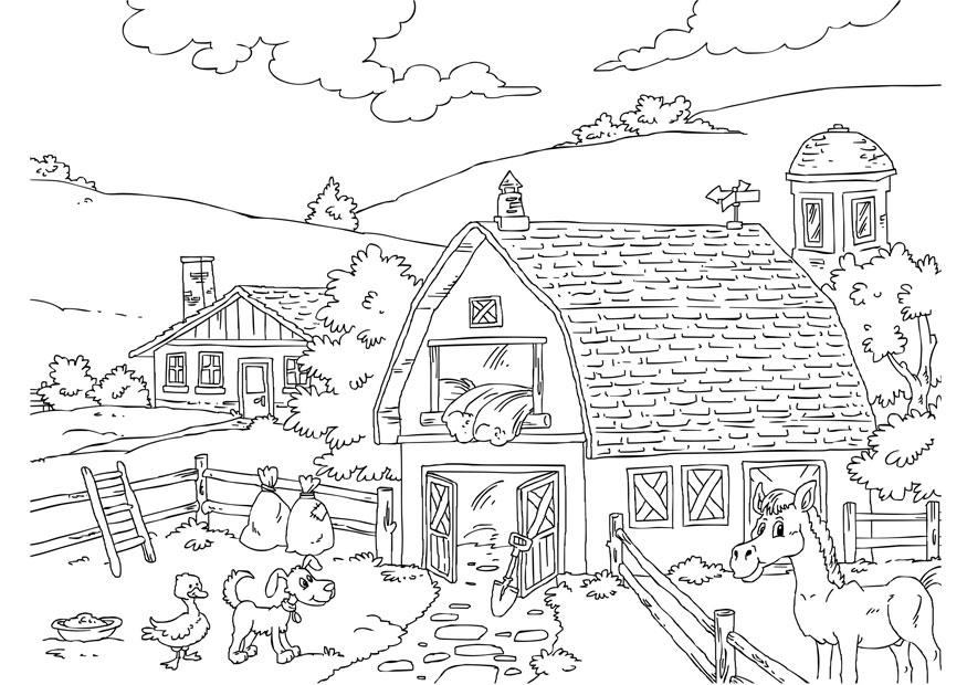 Disegno da colorare fattoria