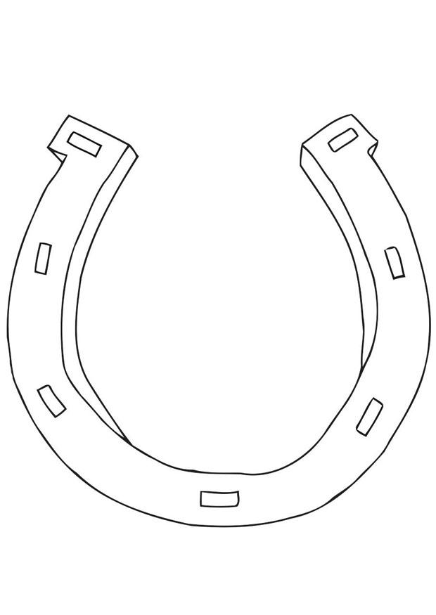 Disegno da colorare ferro di cavallo