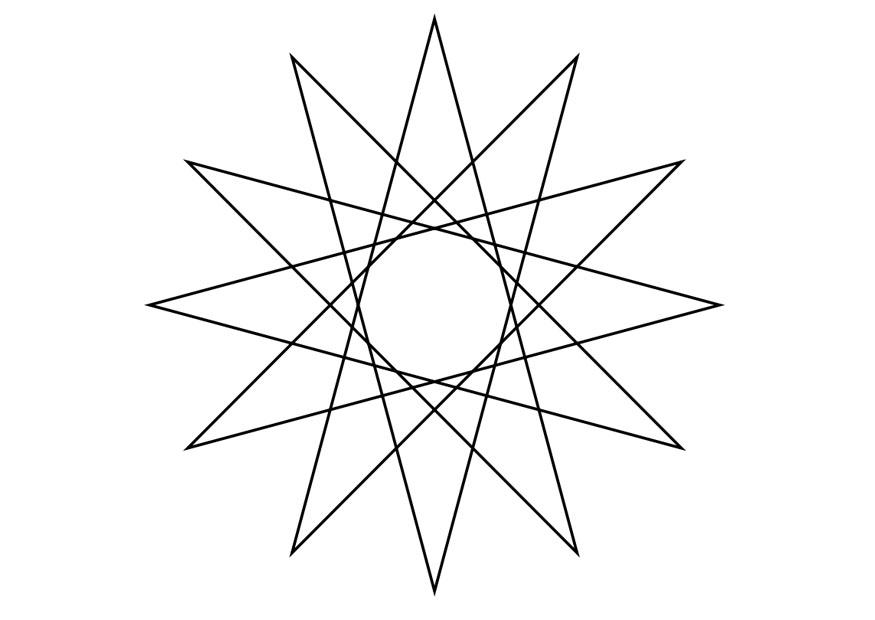 Disegno da colorare figura geometrica - stella