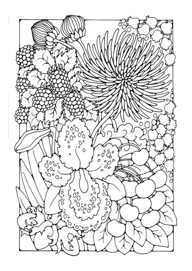Disegno da colorare fiori